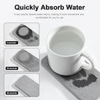 Water Absorbing Stone Tray for Sink | Quick Drying Diatomaceous Earth Coasters | Soap Dish Holder & Toothbrush Holder for Bathroom Counter | Hand Soap & Plant & Toiletries | Grey 4-Pack