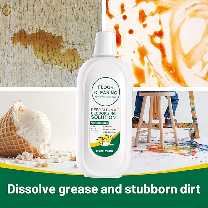 Mop Solution Osmanthus Flower Scent Compatible with Tineco Cleaning Solution, Residue & Streak Free, Suitable for All Robot Vacuum Cleaners and Wireless Wet Dry Dual-Use Vacuum Cleaners (1 bottle)