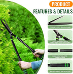 29.9" Hedge Shears,Professional Pruning Shears For Gardening,Sharp Hedge Clippers Handheld With Comfort Grip Handles,Carbon Steel Garden Clippers Handheld for Precise Trimming Gardening Tools