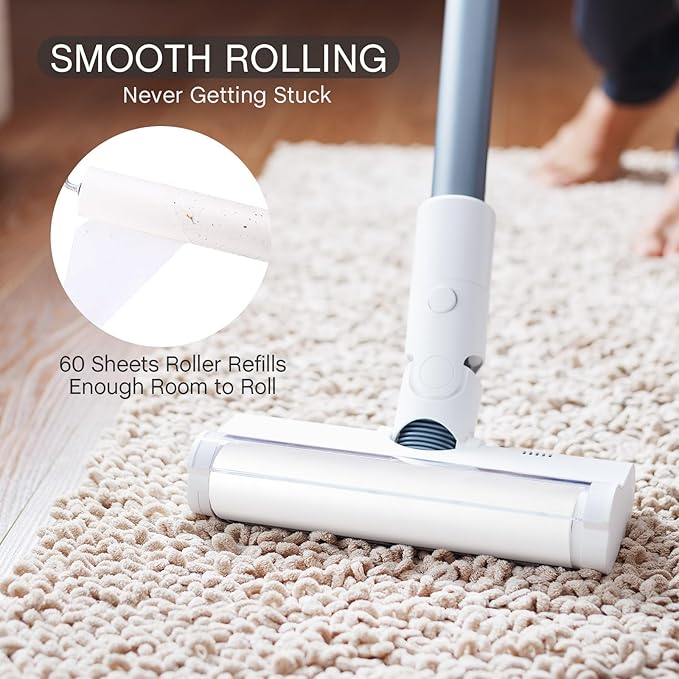 Chengu 8 Pcs 9.45 Inch Wide Lint Roller Refills Total 440 Sheets Extra Sticky Large Lint Roller Refills for Pet Hair Removing Floor Furniture Carpets Clothes Cleanning(24cm)