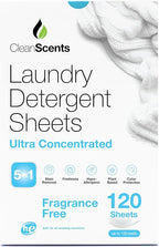 CleanScents Laundry Detergent Sheets (120 Sheets) (Fragrance Free)