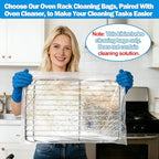 XANGNIER 3 Pack No Scrub Oven Rack Cleaning Bags with Side Zipper Opening,27.8 * 19.5 in,No Cleaner Included, Reusable Leakproof Soaking Cleaner Bags for Removable Metal Rack,BBQ Grills,Grill Grate