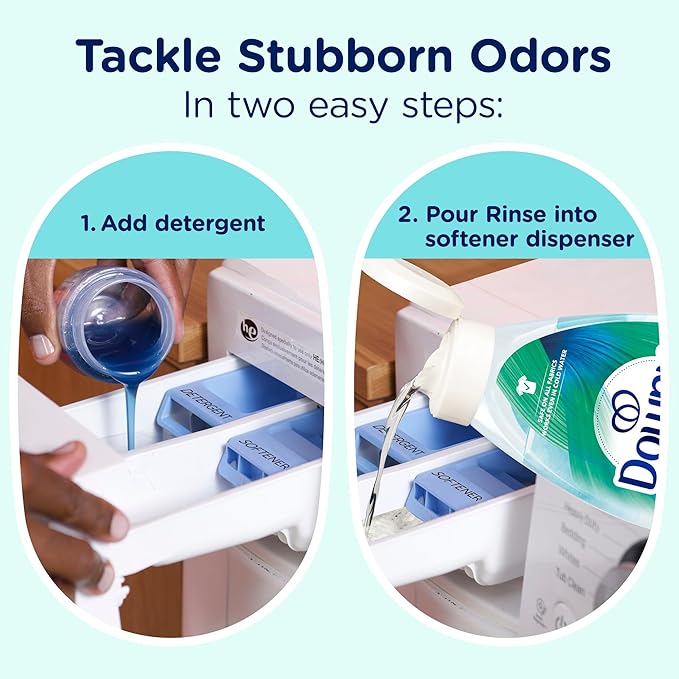 Downy Rinse & Refresh Laundry Odor Remover And Fabric Softener, Cool Cotton, 48 Fl Oz, HE Compatible Laundry Sanitizer, Safe On All Fabrics, Downy Fabric Softener, Liquid Fabric Softener