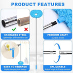 Storystore Ceiling Fan Cleaner Duster - Adjustable Duster with Extension Pole,Dusters for Cleaning Fan Blade, Walls and Cobweb (7FT/Blue)