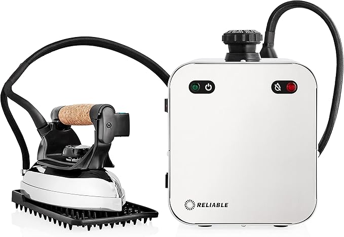 Reliable 4100IS Professional Steam Iron Station with Eco Mode, 120V, 4 Safety System, 2.2L Boiler Stainless Steel Boiler, 2.2M Steam Hose Made with Aluminum Soleplate Iron, Made in Italy