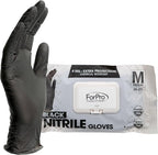 ForPro Disposable Nitrile Gloves, Chemical Resistant, Powder-Free, Latex-Free, Non-Sterile, Food Safe, 4 Mil