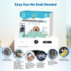Washing Machine Cleaner, Washer Machine Cleaner Tablets 15 Pcs + Dryer Vent Cleaner Kit 12 Pack, Crevice Cleaning Brush for Bathroom, Shower & Kitchen, All-in-One Multi-Surface Scrubbing Brushes
