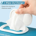 720 Count (12 Packs of 60) Wipes for Adults, 8" x 12" Extra Large for Incontinence & Cleansing, Disposable Body Shower & Bath Wipes for Elderly Bathing No-Rinse - Vitamin E & Aloe