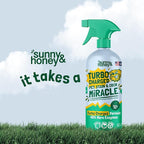 Sunny & Honey Carpet Cleaner Spray - 32 Fl Oz, Spring Mint - 40% More Enzymes & Carpet Stain Remover - Pet Urine Enzyme Cleaner & Floor Deodorizer - Pet & Kid Safe Rug Cleaner