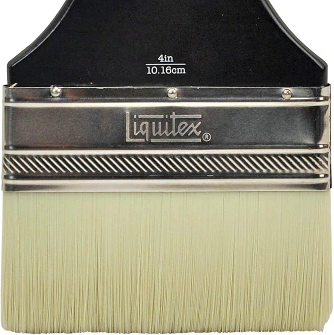 Liquitex Large Scale Broad Flat/Varnish Brush, Long Handle, 4"
