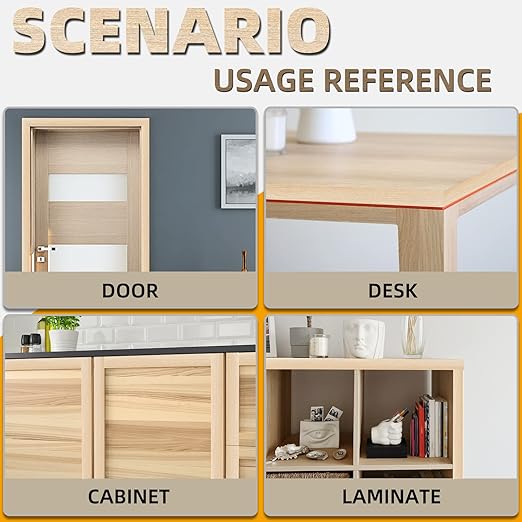 GSCIT Club Wood Edge Banding, 1 inch x 500ft roll of Veneer Maple Edge Banding Preglued Flexible, Wood Tape Banding for Cabinet Plywood
