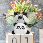 Garneck Resin Animal Glasses Holder Panda Eyeglass Stand for Sunglasses Display Figurine Decor for Home and Desk Secure Eyewear Organizer for Panda Lovers