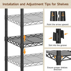 ONBRILL F5 Extra Large Industrial Pipe Clothing Rack, Freestanding Portable Closet Organizer System with Shelves & Hanging Rods, 88.6'' Wide Heavt Duty Clothes Rack, Max Load 1300lbs, Black