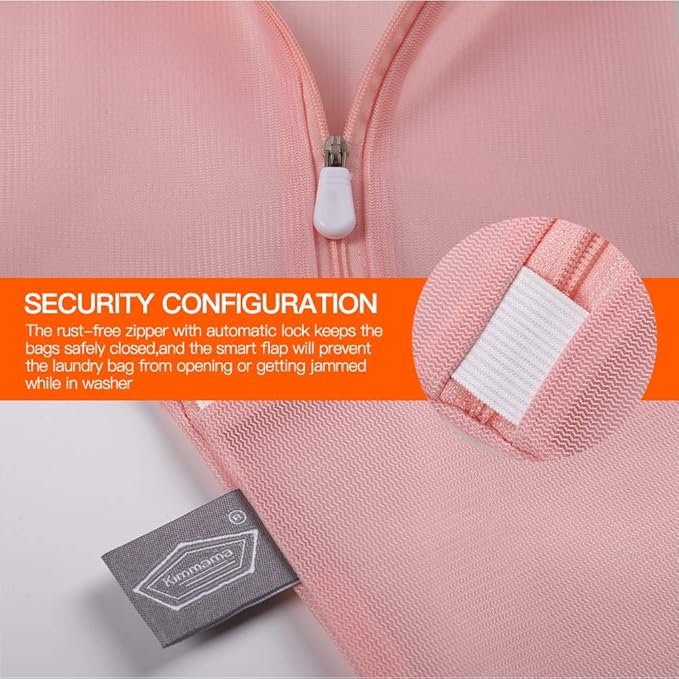 Kimmama Laundry Bag Mesh Wash Bags, Washing Machine Wash Bag, Net Washer Sack with Zipper, Dryer Pouch for Cleaning and Drying Cloths, Garment, Sweater, Delicates, lingerie, Bra, Pant, Sock, Toys