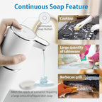 Automatic Liquid Soap Dispenser,4-Level Adjustable, Wall Mount,USB Rechargeable,12.8oz/ 380ml,Touchless Hand & Dish Soap Dispenser for Bathroom, Kitchen,Hotel, Restaurant