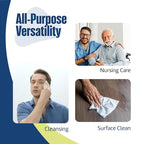 Adult Wipes Extra Large - Thicker Disposable Washcloths for Elderly Care & Shower Alternative - Fragrance-Free with Flip-To (8 Pack XXL)