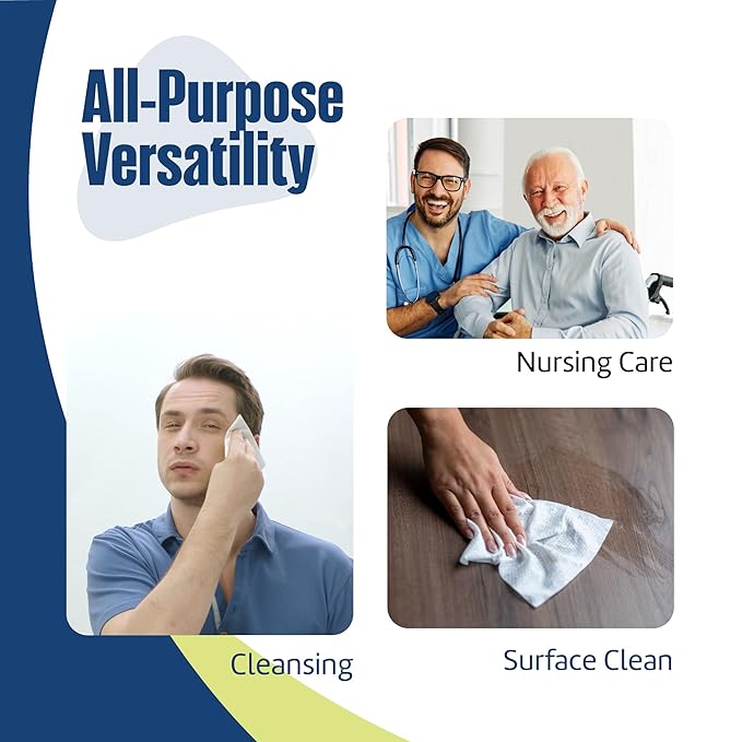 Adult Wipes Extra Large - Thicker Disposable Washcloths for Elderly Care & Shower Alternative - Fragrance-Free with Flip-To (8 Pack XXL)