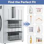 Magnetic Dryer Ball Holder,Magnetic Hanger Holder Basket Magnetic Lint Bin No Tools Install for Laundry Room Fridge Storage Hanger Organizer