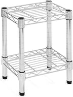 Shelving Inc. 8" d x 12" w Chrome Wire Shelving with 2 Tier Shelves, Weight Capacity 800lbs Per Shelf