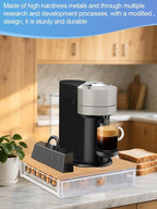 Sedegn Coffee Pod Holder Drawer Organizer Capsules Storage Organizer with Sliding Drawer Compatible For Nespresso Pods, Holds up to 56 Small or 28 Big nespresso pod Oak Color