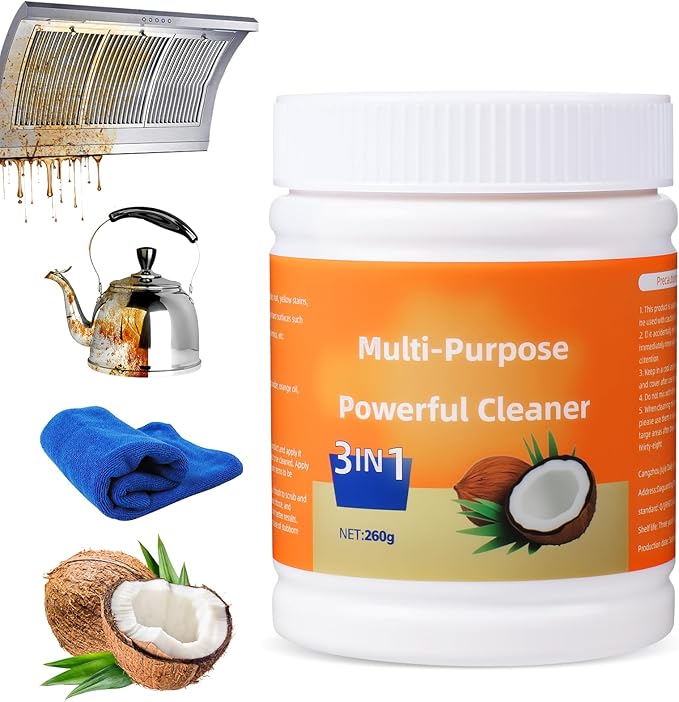 Multi-Purpose Powerful Cleaner for Kitchen, Heavy Kitchen Duty Degreaser, All-Purpose Cleaner Removes Stains on Microwave, Oven & Stove Top (260g)