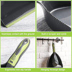 Zopeal 4 Set Dust Pan and Brush Set, Small Dustpan with Broom, Handheld Angle Broom and Dustpan Set for Home Room Kitchen Car Office Lobby Indoor Floor Cleaning