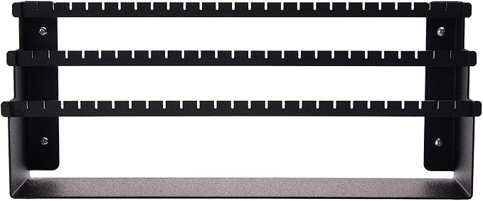 Angelynn's Freestanding or Wall Mounted Earring Holder Organizer Display for Small and Medium Post Stud Dangle Pierced Earrings, Hanging Closet Jewelry Storage Rack, Daelyn Black 6" x14 1/2"