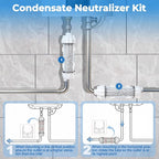 Condensate Neutralizer Kit, Compatible with Rinnai 804000074 High-Efficiency Boilers and Tankless Heaters, Acidic Condensate Neutralizer