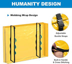 TICONN Mattress Bags for Moving, Heavy Duty King Mattress Cover Storage Bag with Full-Around Handle and Adjustable Buckles (Yellow, King)