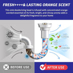 50 Count Garbage Disposal Cleaner and Deodorizer – Sink Odor Eliminator, New Powerful Grapefruit Zest Scented Kitchen Sink Freshener Pods& Drain Odor Eliminator Disposer Care Balls