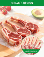 Vacuum Sealer Bags For Food-150 Quart 11"x16"and Quart 8"x12"and Pint 6"x10"-Commercial Grade BPA Free Bag-Durable Customized Size Food Vac Bags for Storage and Sous Vide Cooking-Puncture Prevention