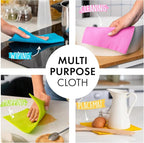 SUPERSCANDI 10 Pack Swedish Dishcloths for Kitchen - 100% Biodegradable & Compostable | Reusable Paper Towels Washable, Food-Safe & Without Plastic - Dish Rags Suitable for Any Surface | Multicolor