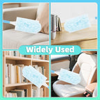 30 Count Light Blue Duster Refills Compatible with Swiffer Handle, 360° Multi-Surface Duster Refills with 1 Handle, 5X Microfibers Disposable Dusters for Home, Office Cleaning