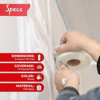 XFasten Drywall Repair Mesh Tape - 6-Inch X 90-Foot Mesh Tape for Drywall Repair, Fiberglass Drywall Patch Hole, Heavy Duty Wall Repair Mesh Spackle Tape, Wall Crack and Seam Repair Joint Tape