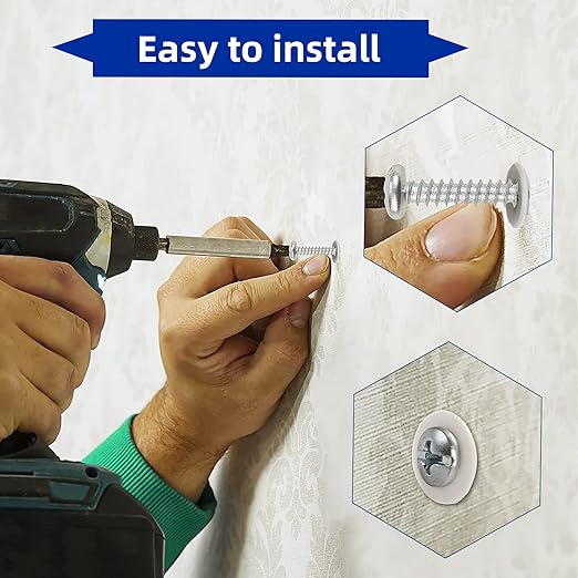 260 PCS Self Drilling Drywall Anchors, 3 Sizes Nylon Plastic Wall Anchors with Screws for Drywall, No Pre Drill Hole Preparation Required, 10x35mm, 13x42mm, 15x32mm