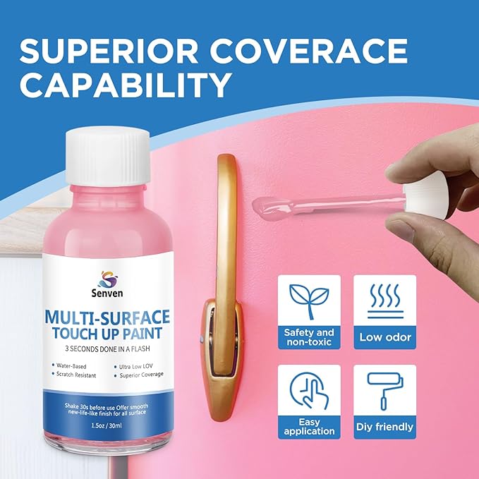 Appliance Paint Appliance Touch Up Paint High-Gloss Pink Surface Touch Up Paint Pen Scratch Repair for Appliances Refrigerator Metal Surfaces Dishwasher Dryer Microwave Washers