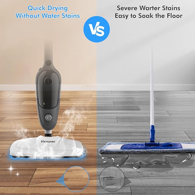 Steam Mop - All-in-one Powerful Handheld Steam Cleaner Detachable Floor Steamer with 11 Accessories, MultiPurpose Steamer for Hardwood Floors, Clothes,Windows,Tiles,Furniture,Carpet, Whole Home Use
