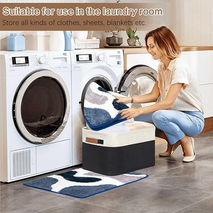 GhvyenntteS 6 Pack Large Fabric Storage Bins for Shelves with Metal Frame Opening & Hard Bottom Board, Collapsible Storage Baskets for Shelves, 15x11 Inch Baskets for Organizing Clothes Toys (Black)