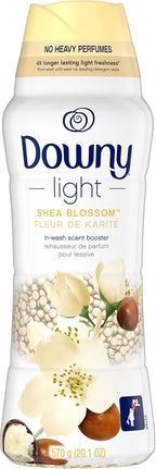 Downy Light Laundry Scent Booster Beads for Washer, Shea Blossom, 20.1 oz, with No Heavy Perfumes