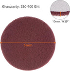 HARFINGTON 10pcs Drill Power Brush 5 inch Tile Scrubber Scouring Pads 320-400 Grit for Bathroom Kitchen Household Cleaning