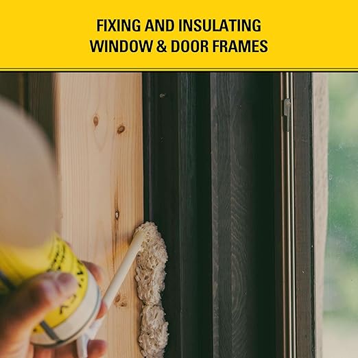 Stanley F905 Gaps & Cracks Sealant (12x12 Oz.) – Polyurethane Spray Foam Insulation for Window & Door, Waterproof Gap Filler, Low Expansion Foam for Indoor & Outdoor Use | Straw Use | 12 Oz. 12 Pack