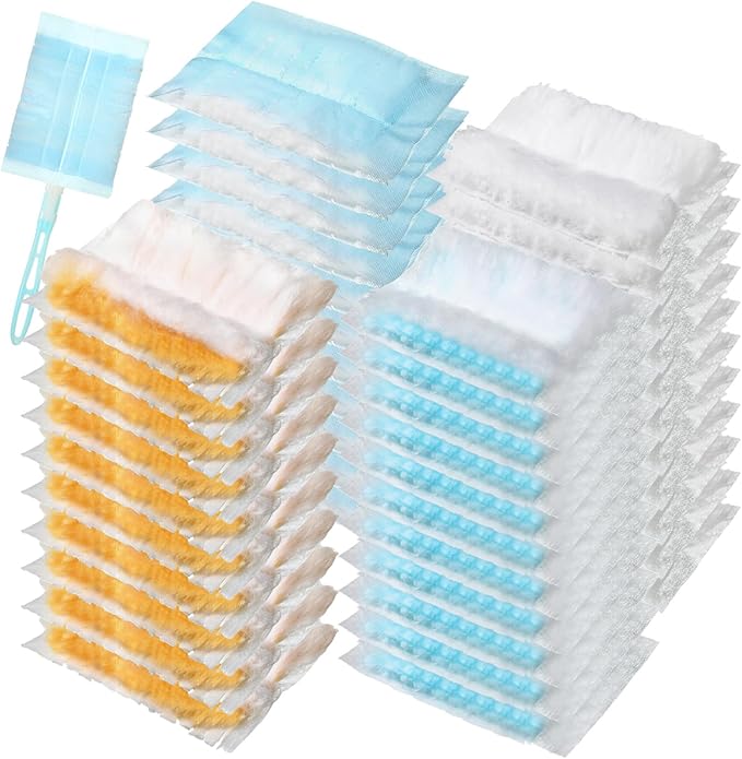 300 Pcs Disposable Dusters Refills Bulk Heavy Duty 180° Multi Surface Replacement Dusters for Cleaning Ceiling Fan with Microfibers Unscented (Light Colors)