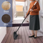 Outdoor Broom for Cleaning Floor - Heavy Duty Outdoor Broom, House Brooms for Sweeping Indoor, Outside Brooms for Cleaning Garages, Terraces, Porches, Sidewalkes and Deck, etc.(Black)