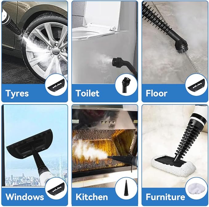 Handheld Steam Cleaner, Pressurized Multi-Surface Steam Cleaner For Home, Large Capacity Portable Steam Cleaners Handheld, All Natural Home Use Steamer, For Cleaning Floor, Upholstery, Car