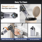 Car Vacuum Portable Cordless, Foldable Handheld Vacuum with Brushless Motor, 22000PA High Power Mini Hand Vacuum Cleaner & Air Blower & Duster & Pump for Home, Pet, Office