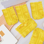 Zubebe 12 Pcs Duster Refill Reusable Fleece Duster Refills Feather Flat Dusters Multi Surface Washable Cleaning Pads Tools for Home, Blinds, Car, Pet, Furniture, Fans (Yellow)