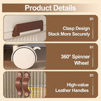 SAILUN 109Gal/434Qt Stackable Storage Bins Folding Collapsible Storage Bins with Lid, Closet Organizers and Storage Box Beige 26" W x 17" D x 56.7" H