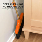 Handy Broom, Indoor/Outdoor Brooms, Duty Kitchen Broom, for Home Garage Kitchen Office Courtyard Lobby Patio Lawn Concrete (1, Orange)