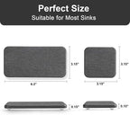 Water Absorbing Stone Tray for Sink | Quick Drying Diatomaceous Earth Coasters | Soap Dish Holder & Toothbrush Holder for Bathroom Counter | Hand Soap & Plant & Toiletries | Dark Grey 4-Pack