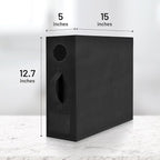 8 Pack Bed Sheet Organizer and Storage, Foldable Storage Organizer for Linen Closet with Viewing Window & Label for Bedding Sheets & Blankets (Queen & King Size) Black